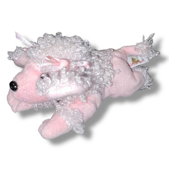 Unipak Plush Pink Poodle Dog Stuffed Animal Pup Nursery Girl Baby Decor 7" - Picture 3 of 9